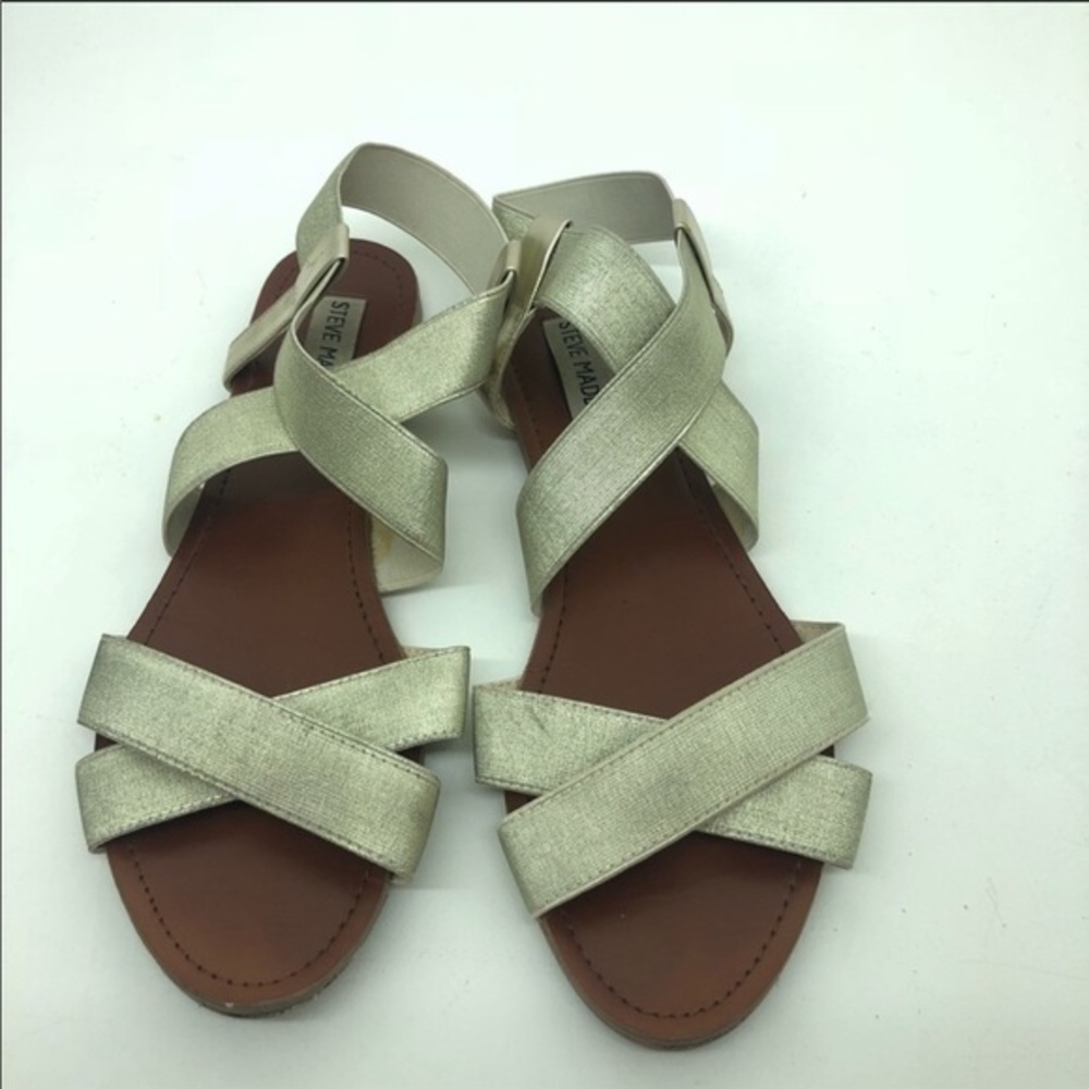 Steve Madden gold metallic quintaa flat sandals - Picture 3 of 8